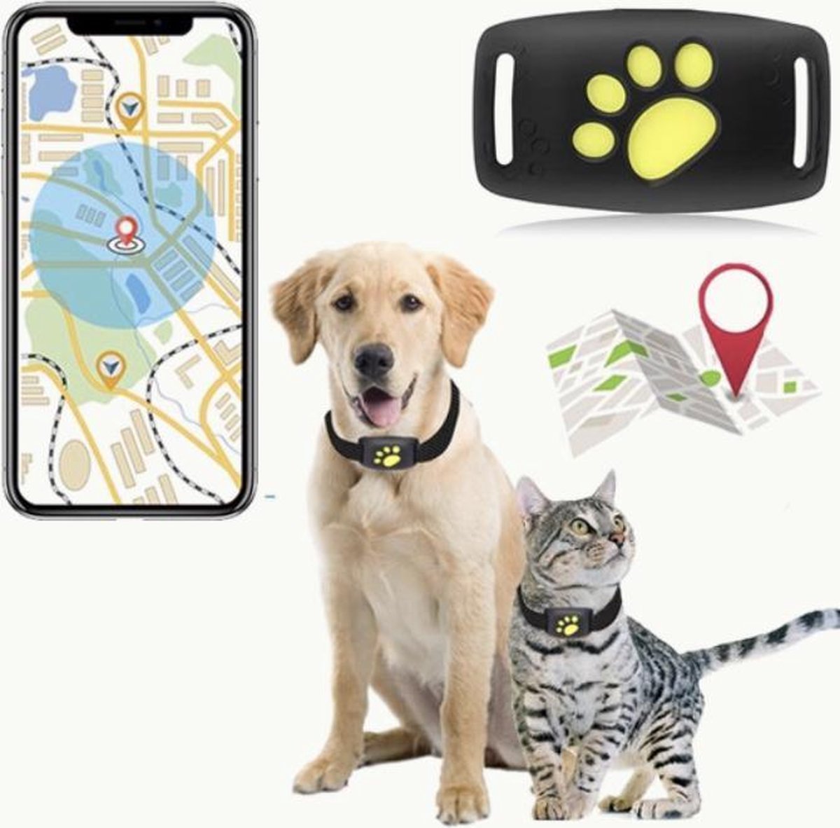 TrackMyCat™ - Dispositif de localisation de traqueur GPS Cat pour animaux de compagnie - Rondor