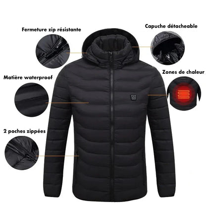 Doudoune Chauffante – Technologie XHeat pour un Hiver Sans Froid